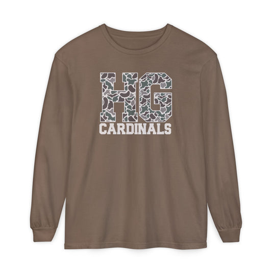 Old School Camo HG Cardinals - Comfort Colors Long Sleeve T-Shirt