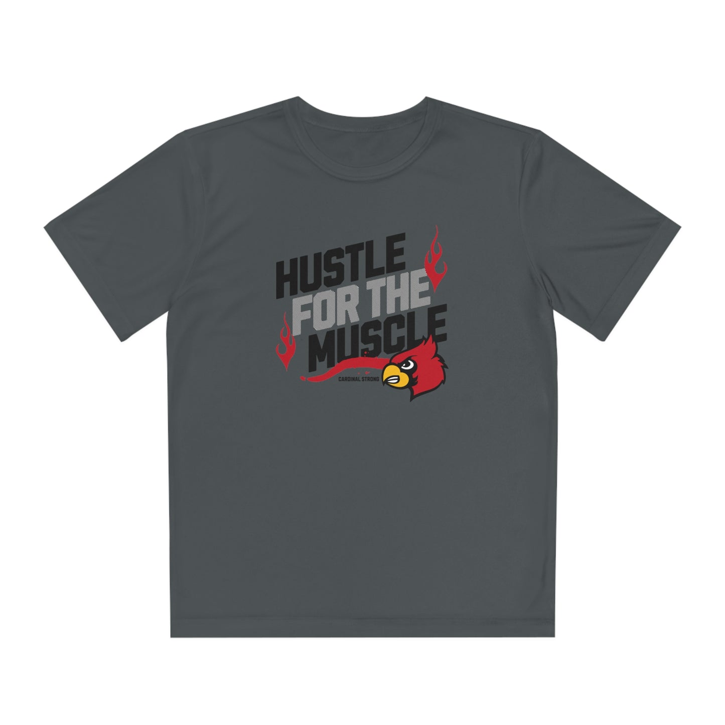 Hustle for the Muscle Cardinal - Youth Sport-Tek® Competitor™ Tee