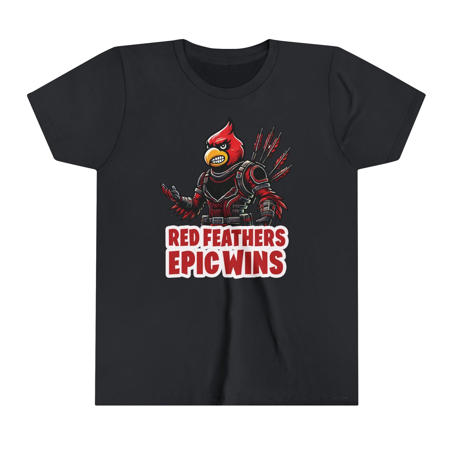 Red Feathers Epic Wins - Bella + Canvas Youth Tee