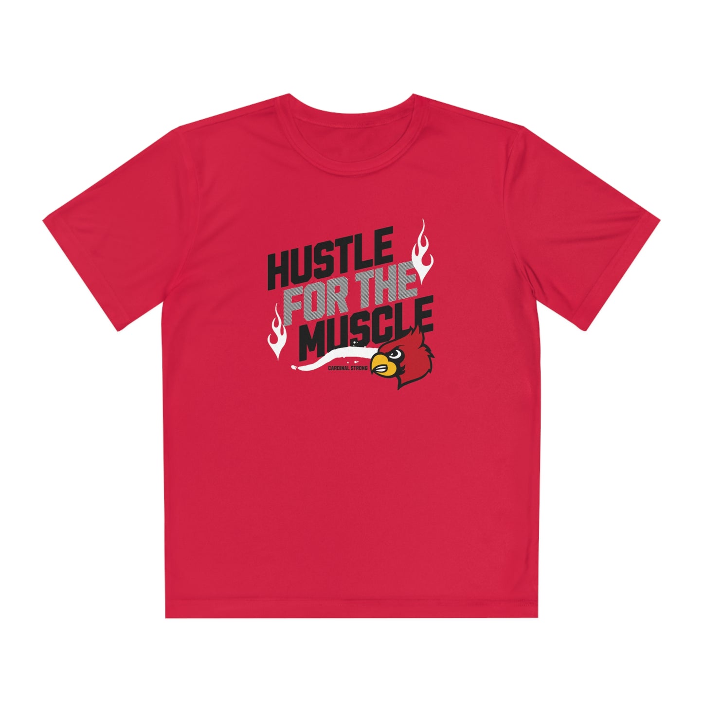 Hustle for the Muscle Cardinal - Youth Sport-Tek® Competitor™ Tee