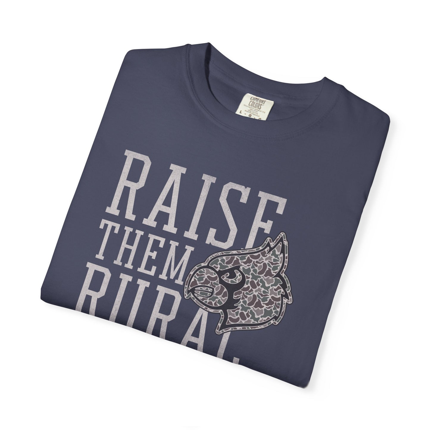 Old School Camo Raise them Rural Cardinal - Comfort Colors T Shirt