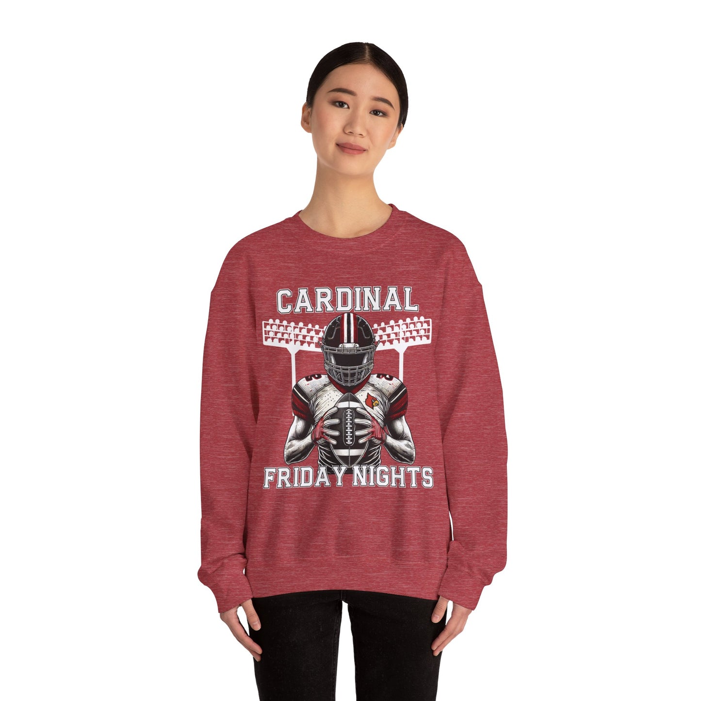 Cardinal Friday Nights Football - Unisex Heavy Blend™ Crewneck Sweatshirt