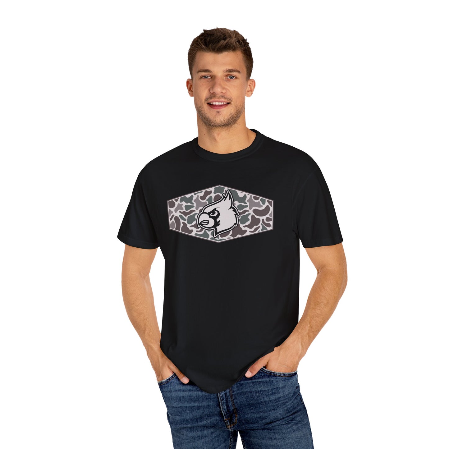 Old School Camo HG Cardinals Inset - Comfort Colors T Shirt