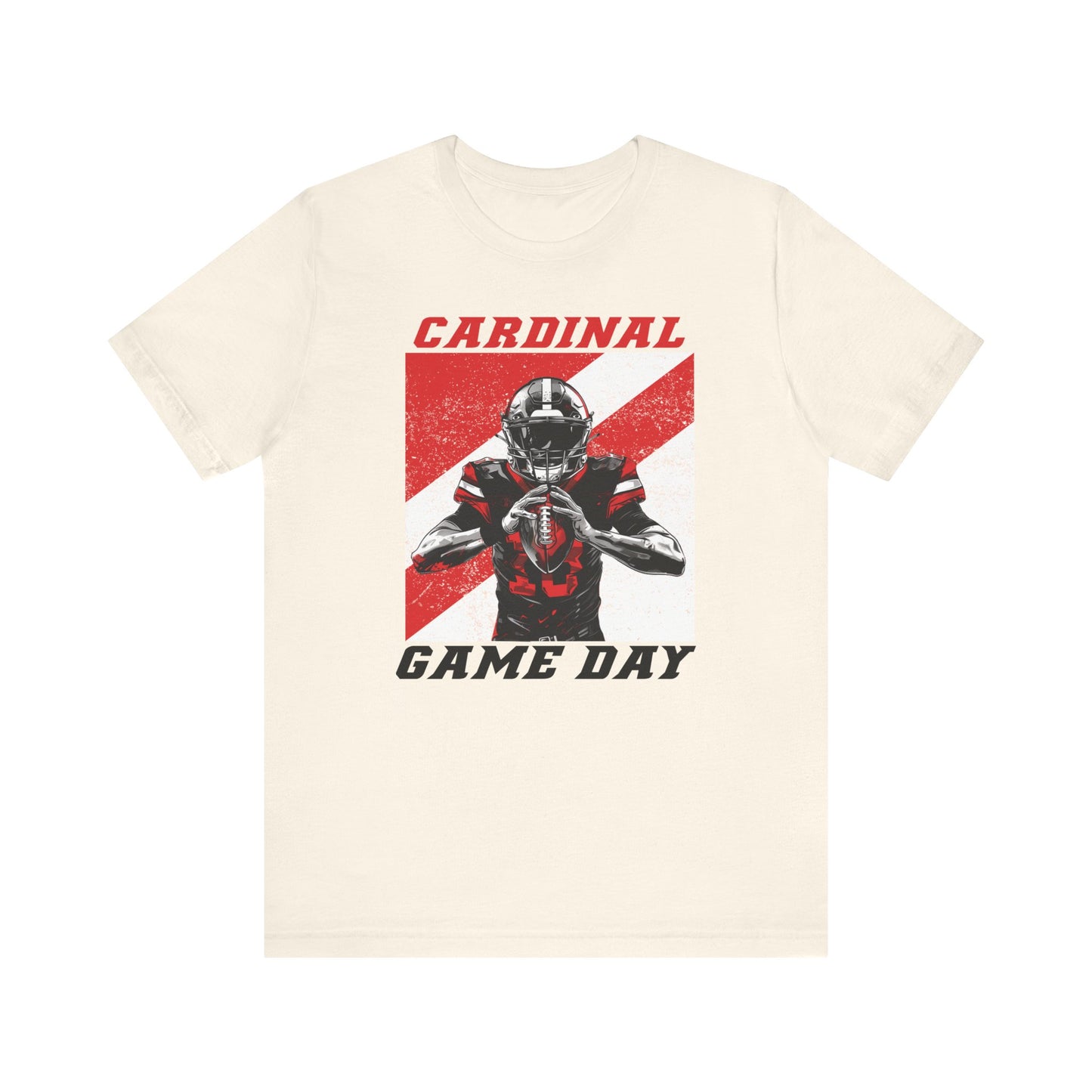 Cardinal Game Day Football - Bella + Canvas Short Sleeve Tee