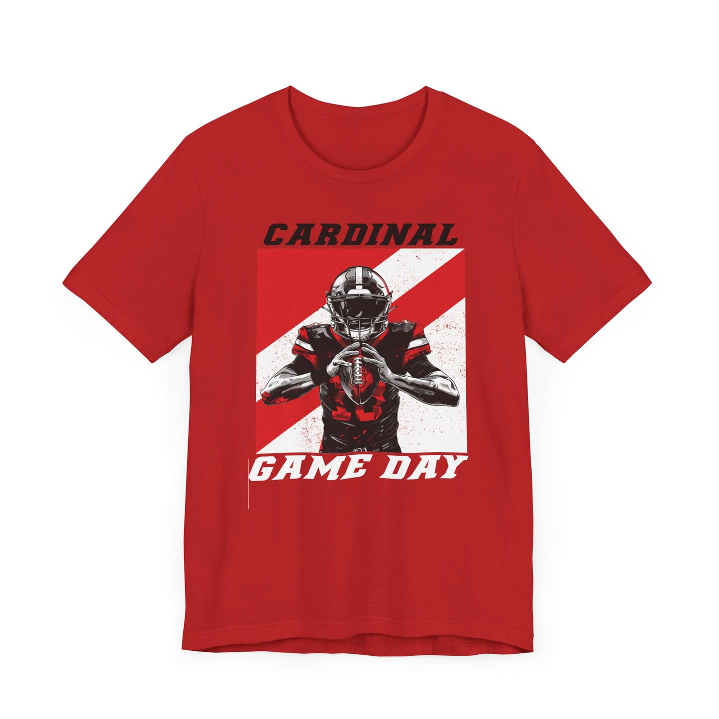 Cardinal Game Day Football - Bella + Canvas Short Sleeve Tee