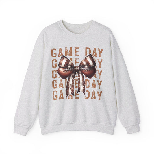 Game Day Football Bow - Unisex Heavy Blend™ Crewneck Sweatshirt