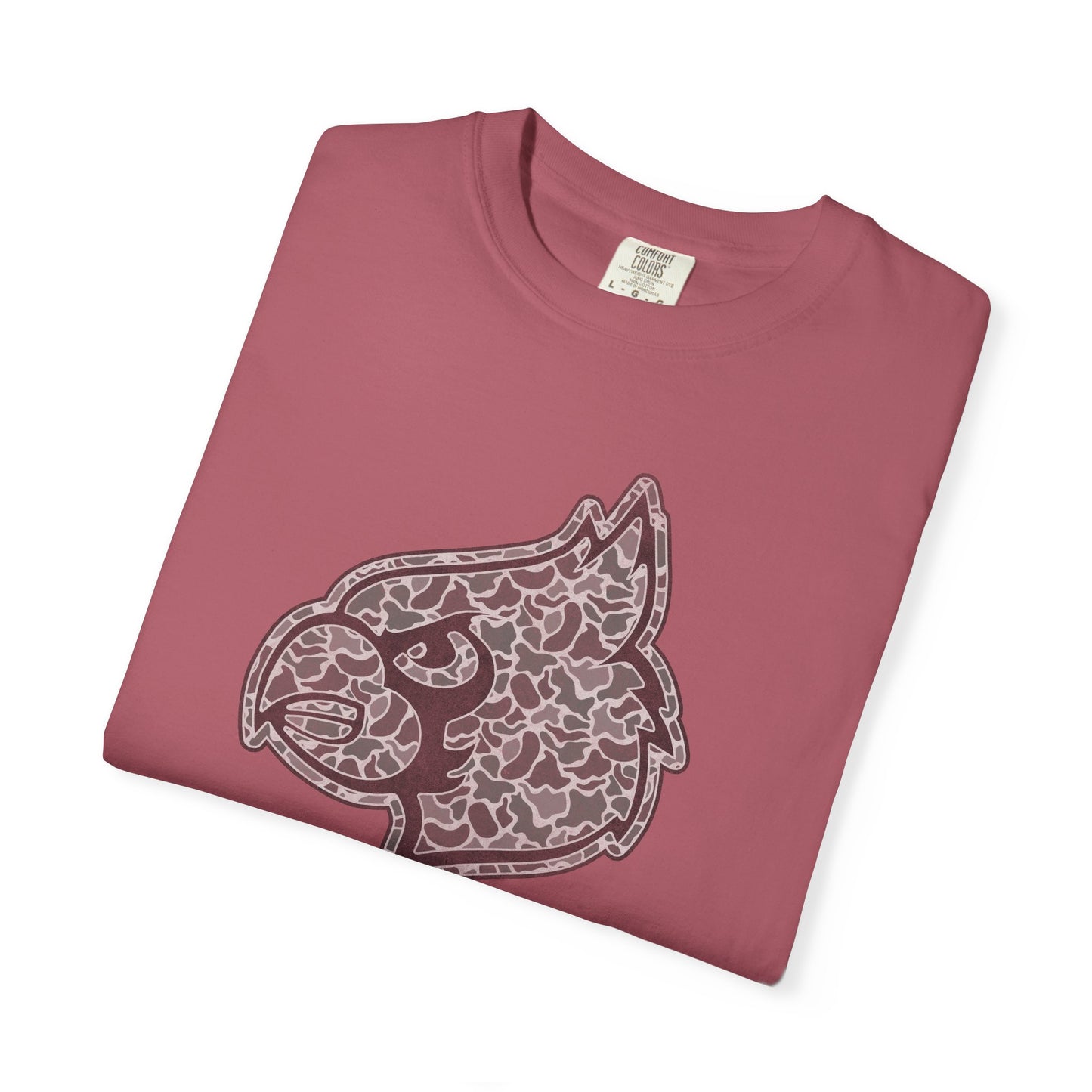 Old School Camo Cardinal Mascot - Comfort Colors T Shirt