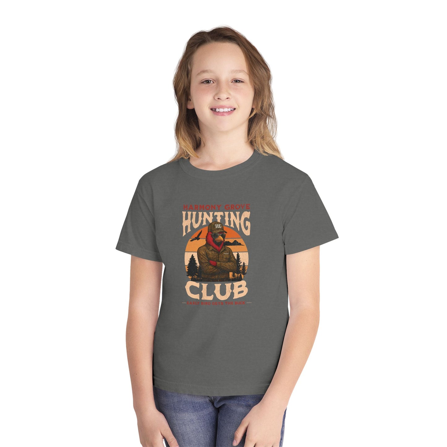 HG Hunting Club Camo - Youth Comfort Colors Tshirt