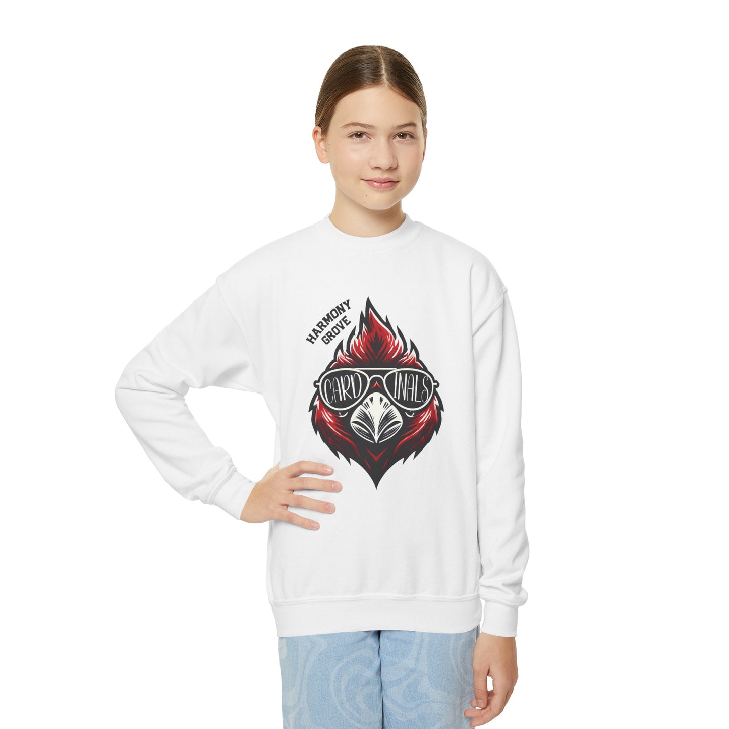 Harmony Grove Cardinal Sunglasses - Youth Crew Sweatshirt