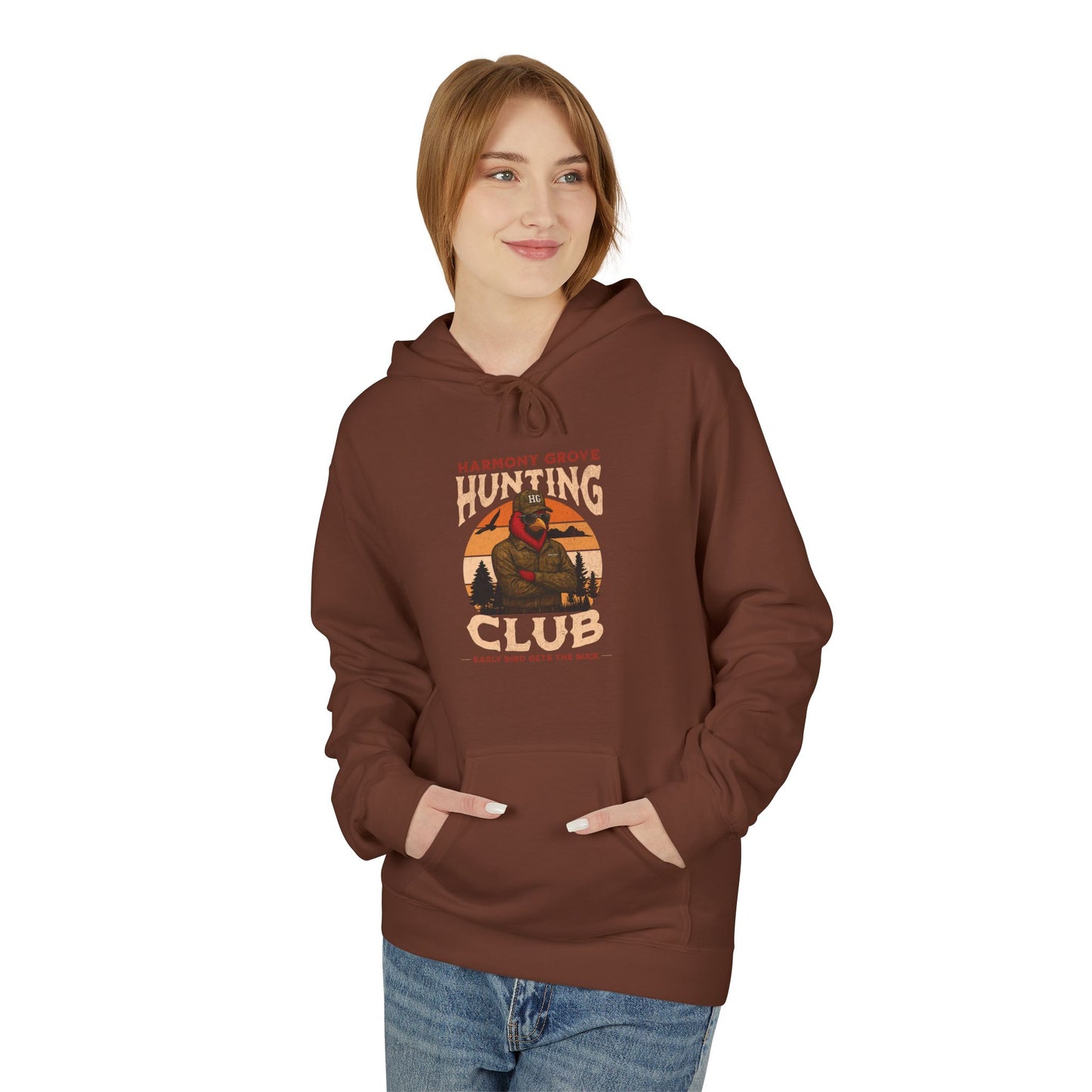 HG Hunting Club Camo - Midweight Softstyle Fleece Hoodie