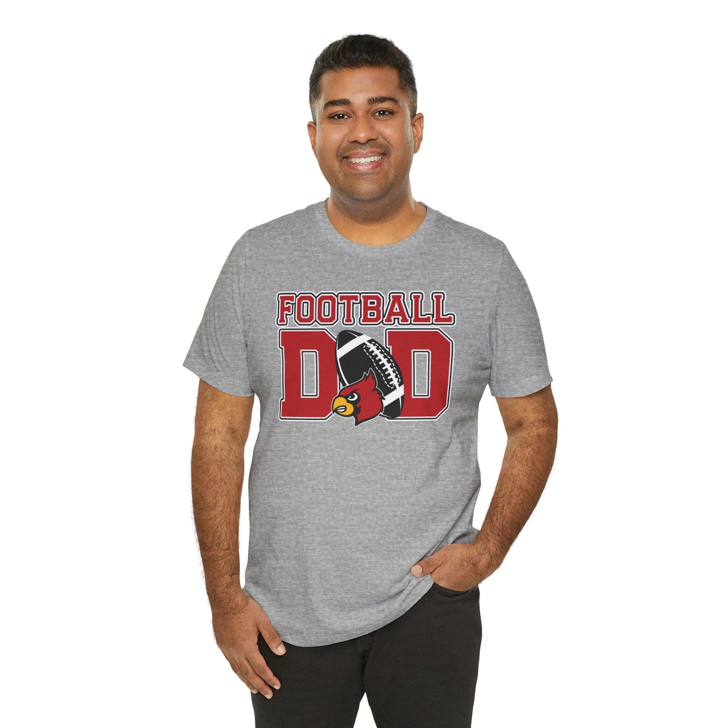 Football Dad Custom Player Name and Number - Bella + Canvas Short Sleeve Tee