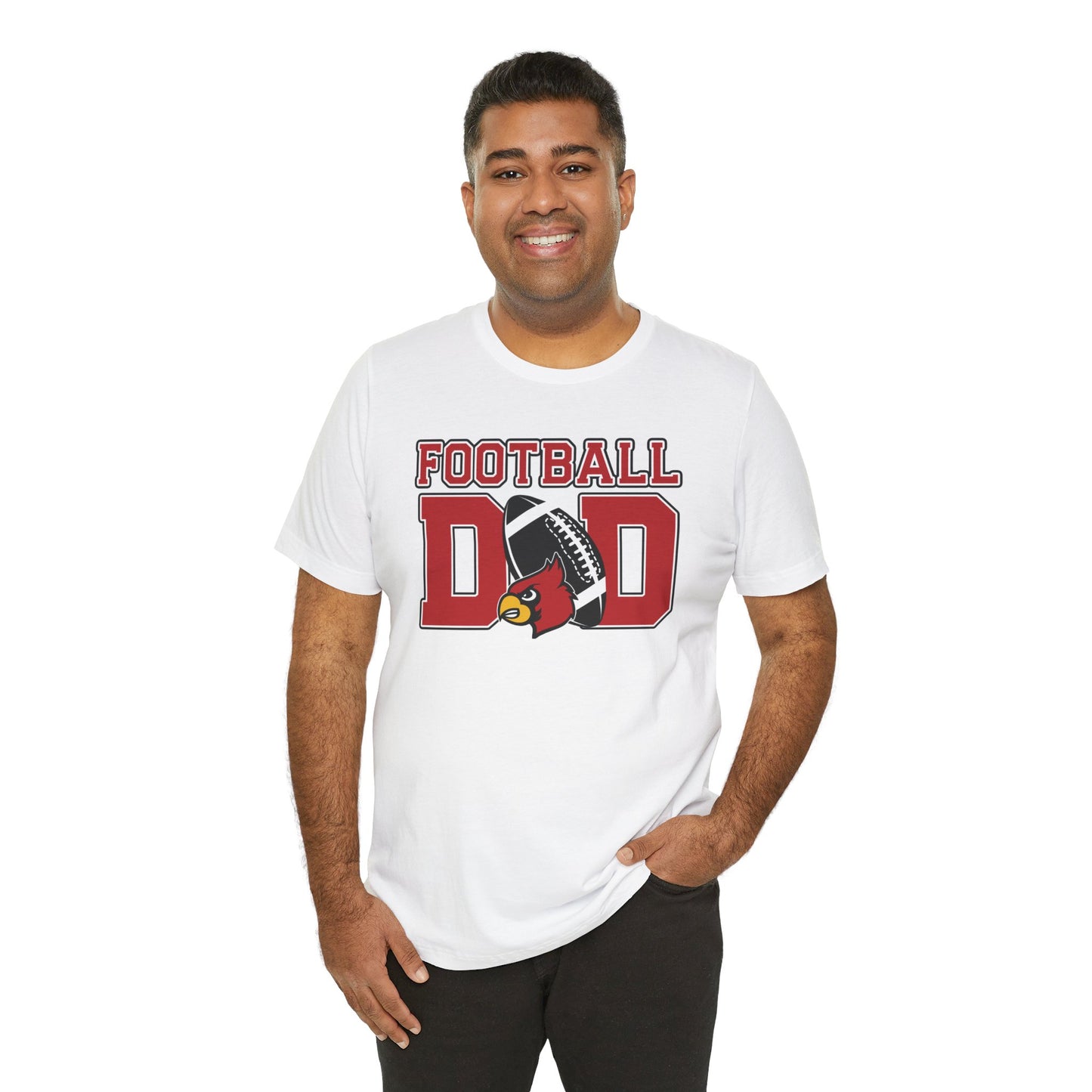 Football Dad Custom Player Name and Number - Bella + Canvas Short Sleeve Tee