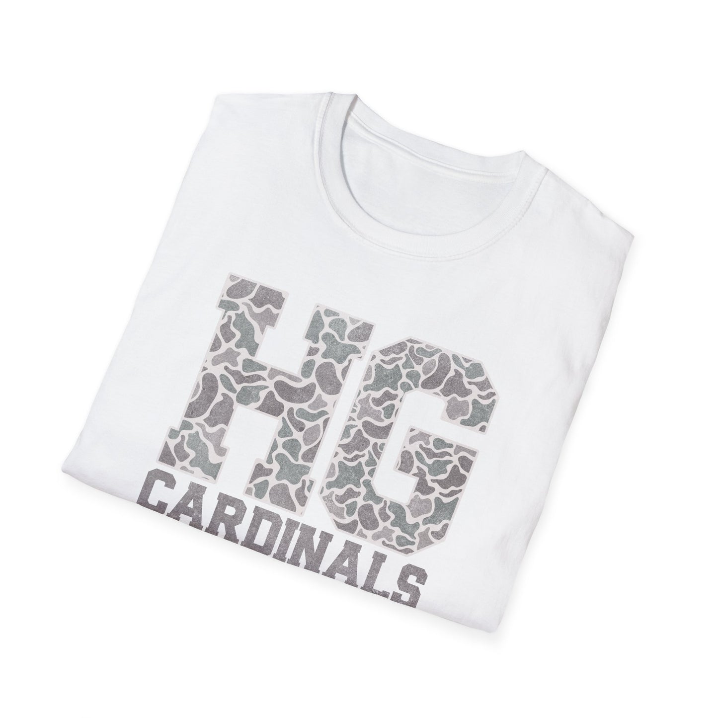 Old School Camo Distressed - Unisex Softstyle T-Shirt