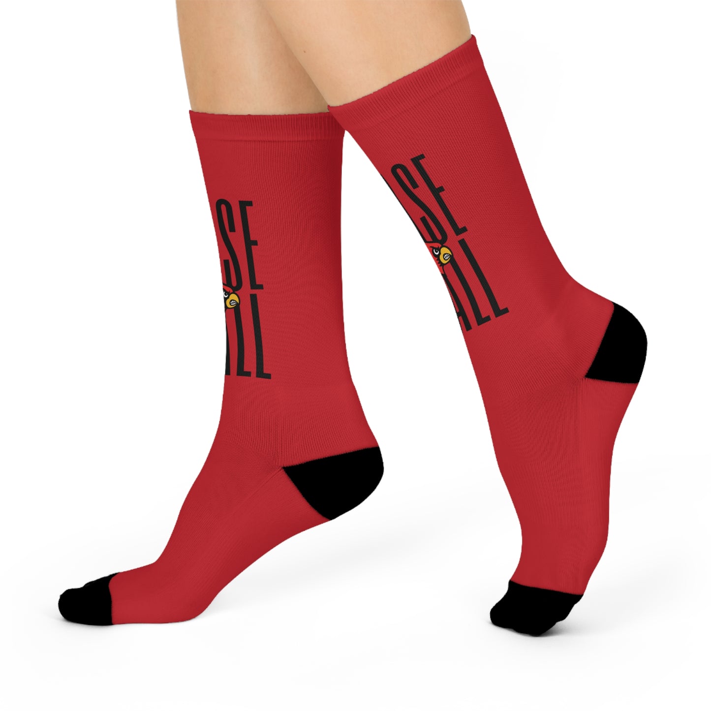 Cardinal Baseball - Red Cushioned Crew Socks