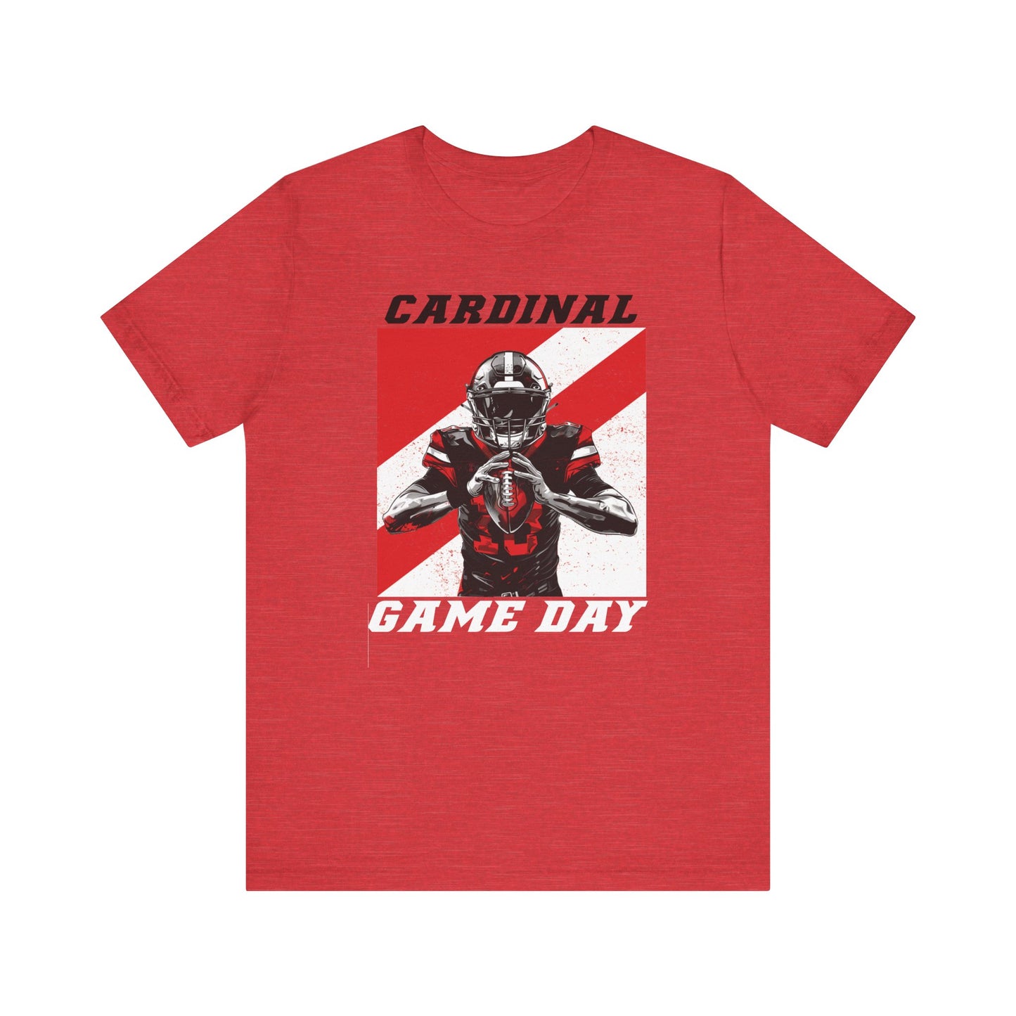 Cardinal Game Day Football - Bella + Canvas Short Sleeve Tee
