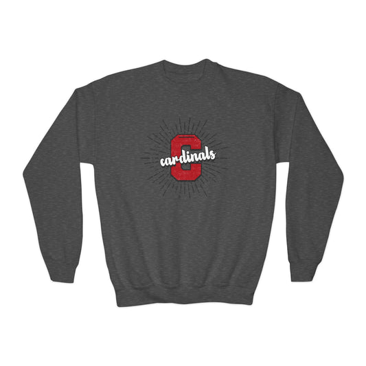 Cardinals Sunburst - Youth Crew Sweatshirt