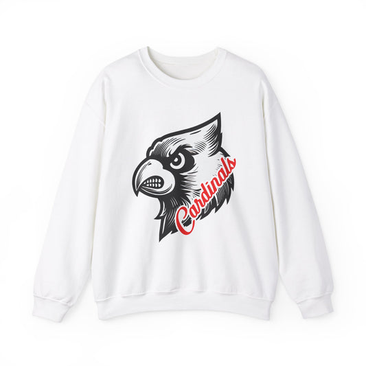 Cardinals Inset Text - Unisex Heavy Blend™ Crewneck Sweatshirt