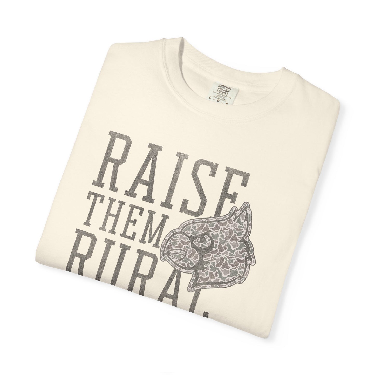 Old School Camo Raise them Rural Cardinal - Comfort Colors T Shirt