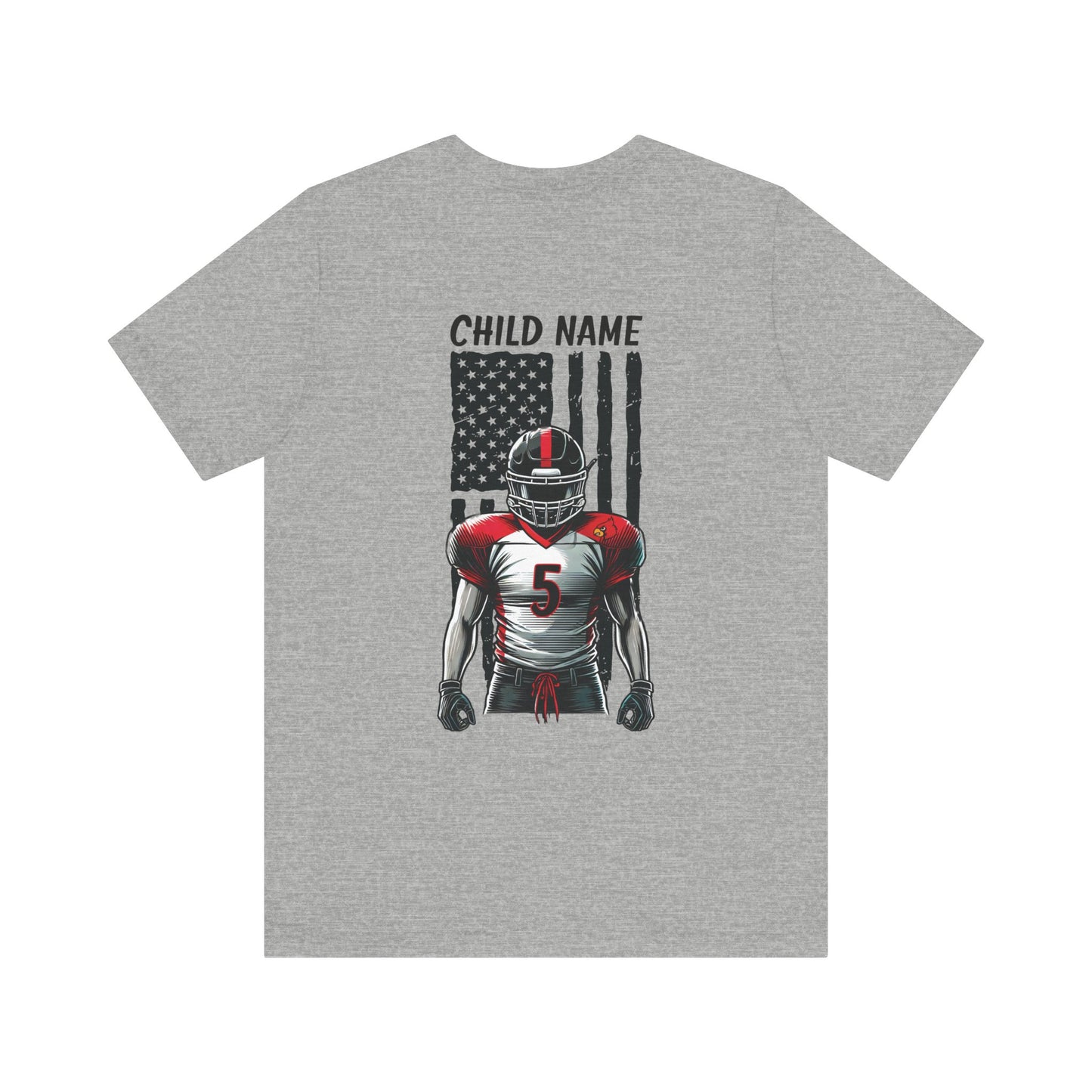 Football Dad Custom Player Name and Number - Bella + Canvas Short Sleeve Tee