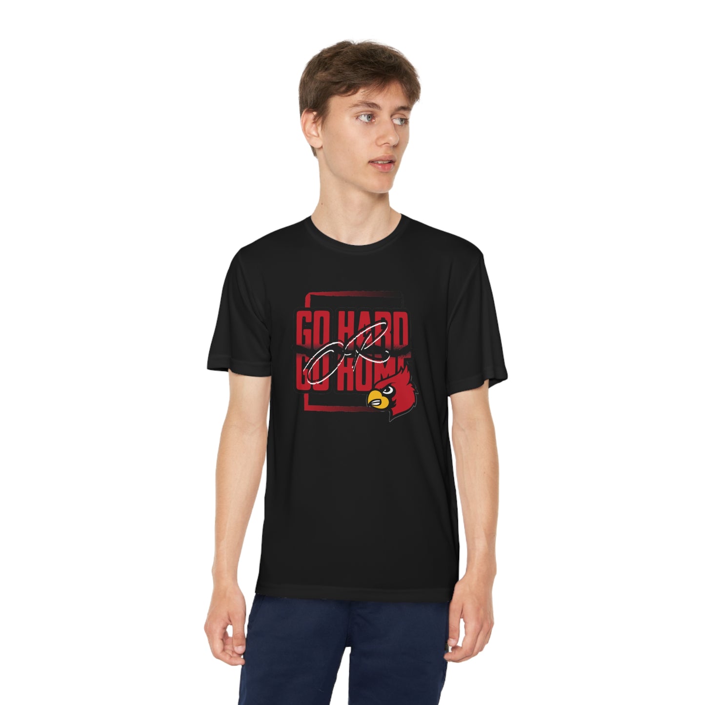 Go Hard or Go Home Cardinal - Youth Sport-Tek® Competitor™ Tee