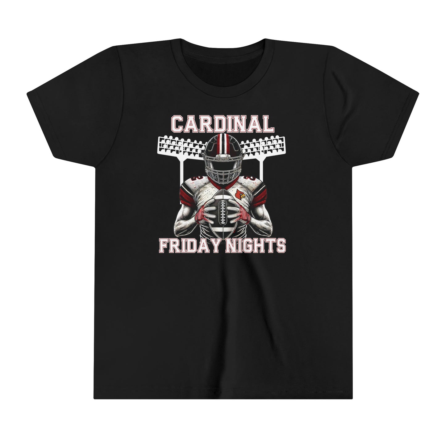 Cardinal Friday Nights Football - Bella + Canvas Youth Tee