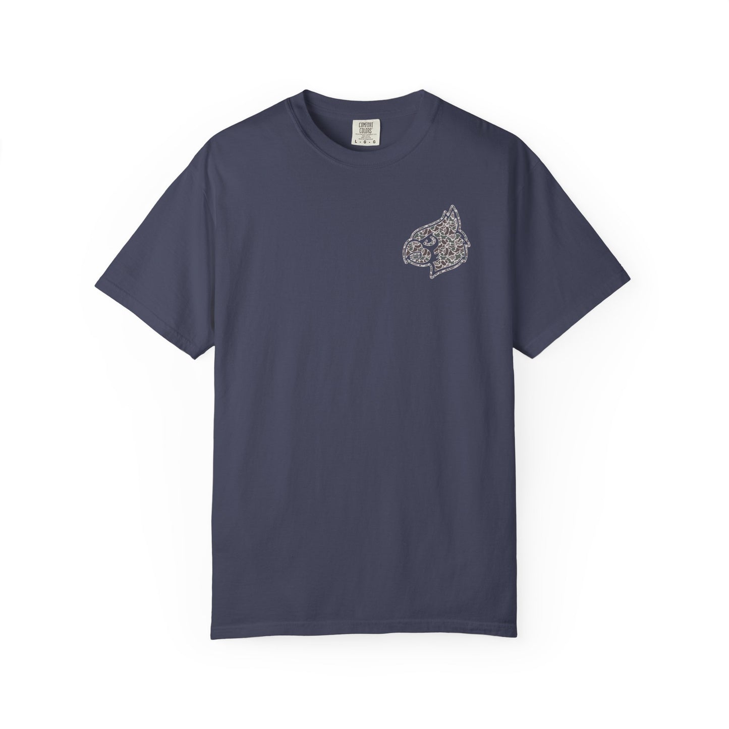 Old School Camo Cardinal Pocket + HG Cardinals - Comfort Colors T Shirt