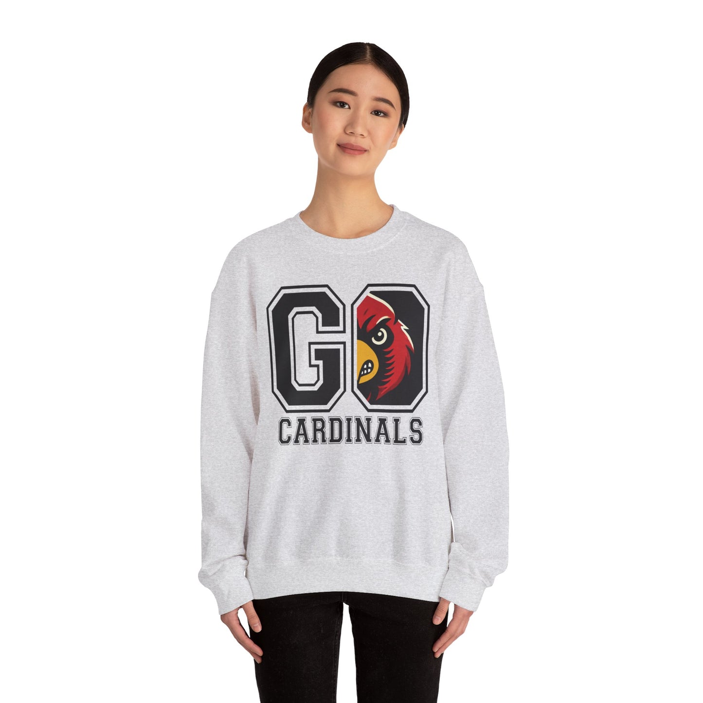 Go Cardinals Red - Unisex Heavy Blend™ Crewneck Sweatshirt