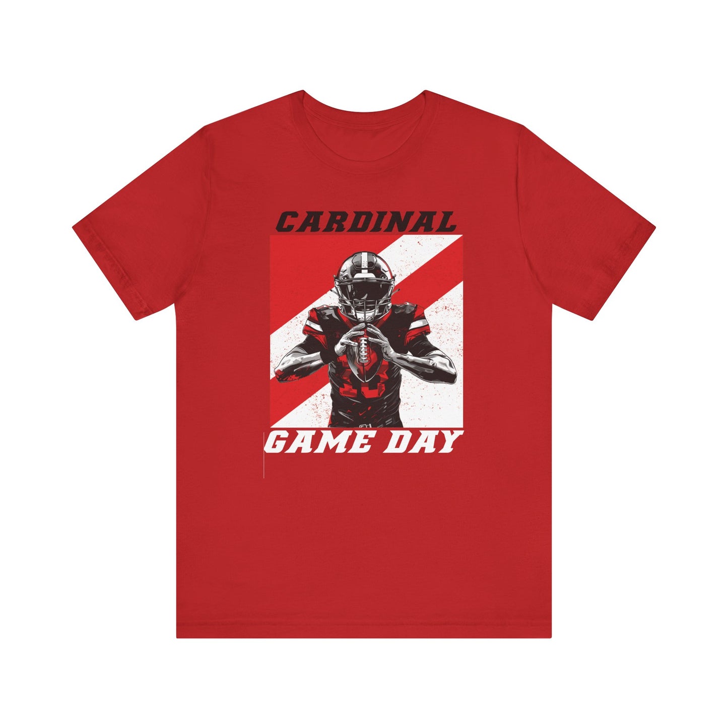 Cardinal Game Day Football - Bella + Canvas Short Sleeve Tee