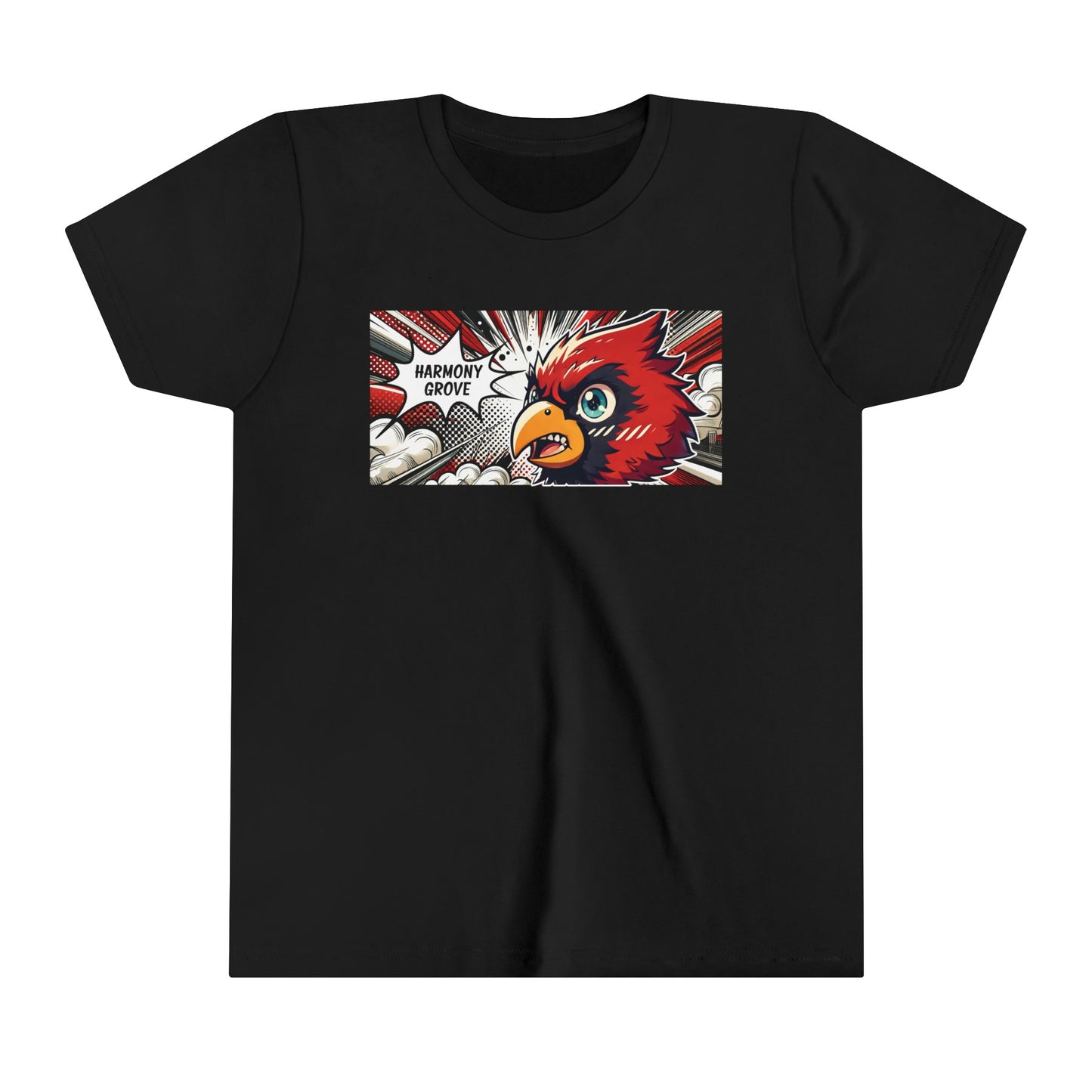 Harmony Grove Cardinals Comic Style - Bella + Canvas Youth Tee