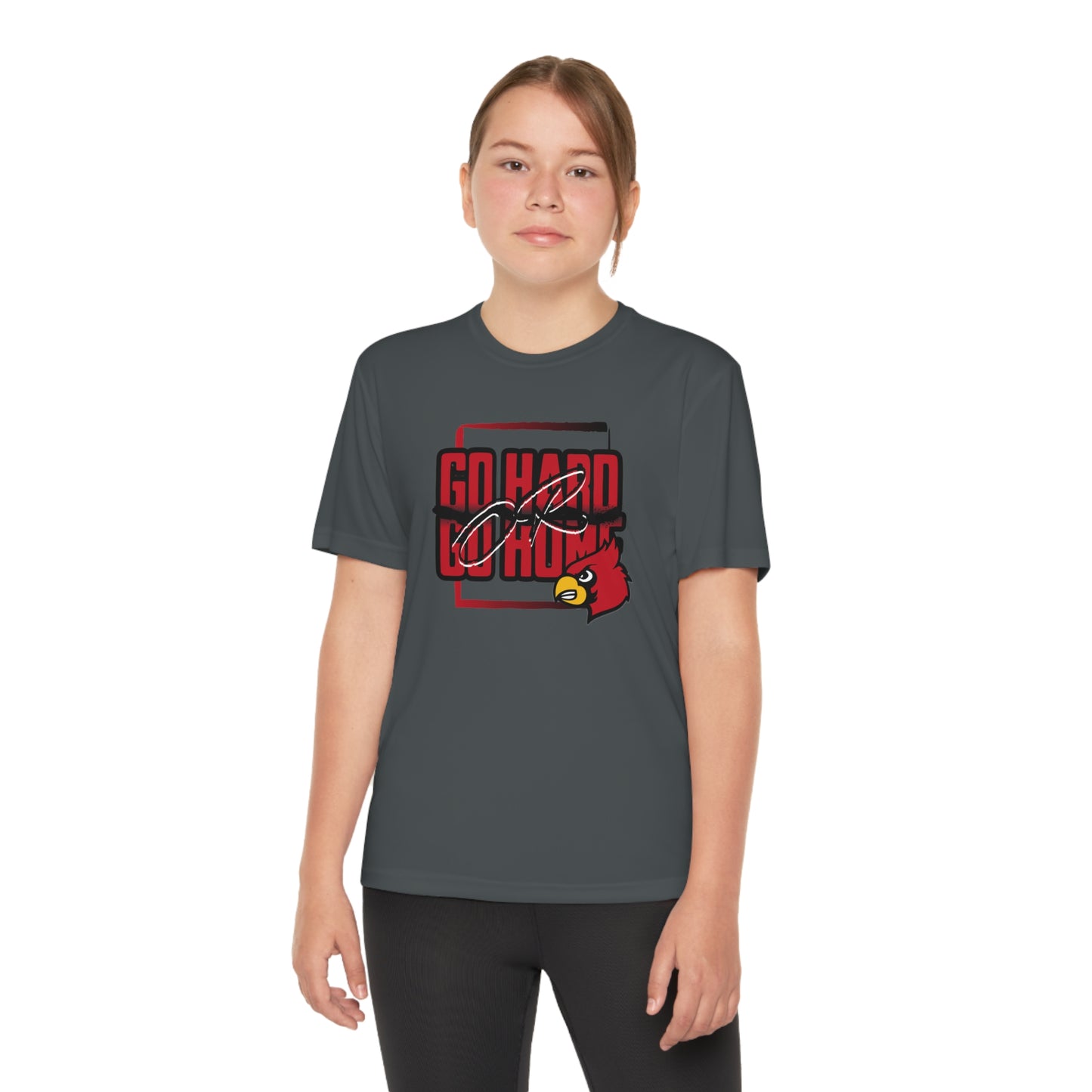 Go Hard or Go Home Cardinal - Youth Sport-Tek® Competitor™ Tee