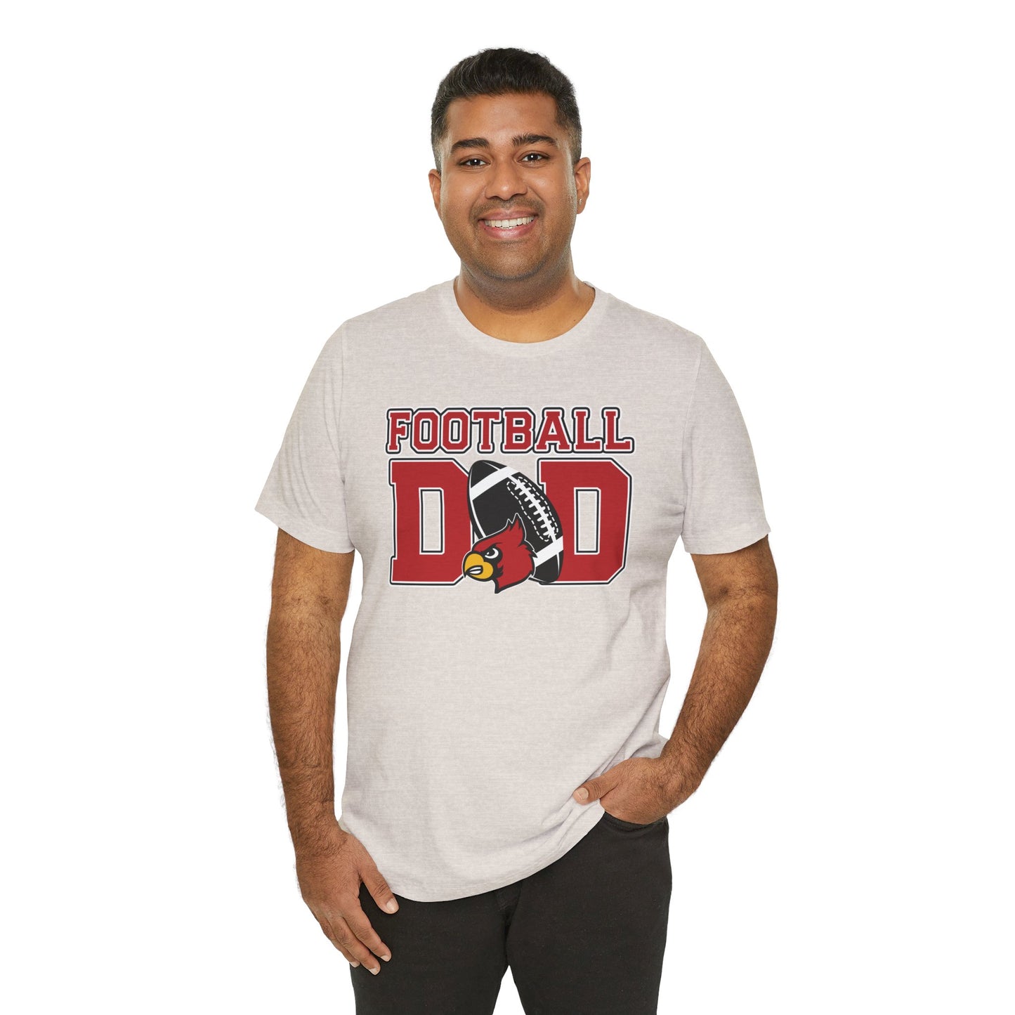 Football Dad Custom Player Name and Number - Bella + Canvas Short Sleeve Tee