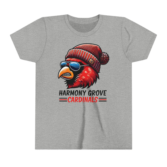 Hipster Harmony Grove Cardinal - Bella + Canvas Youth Tee