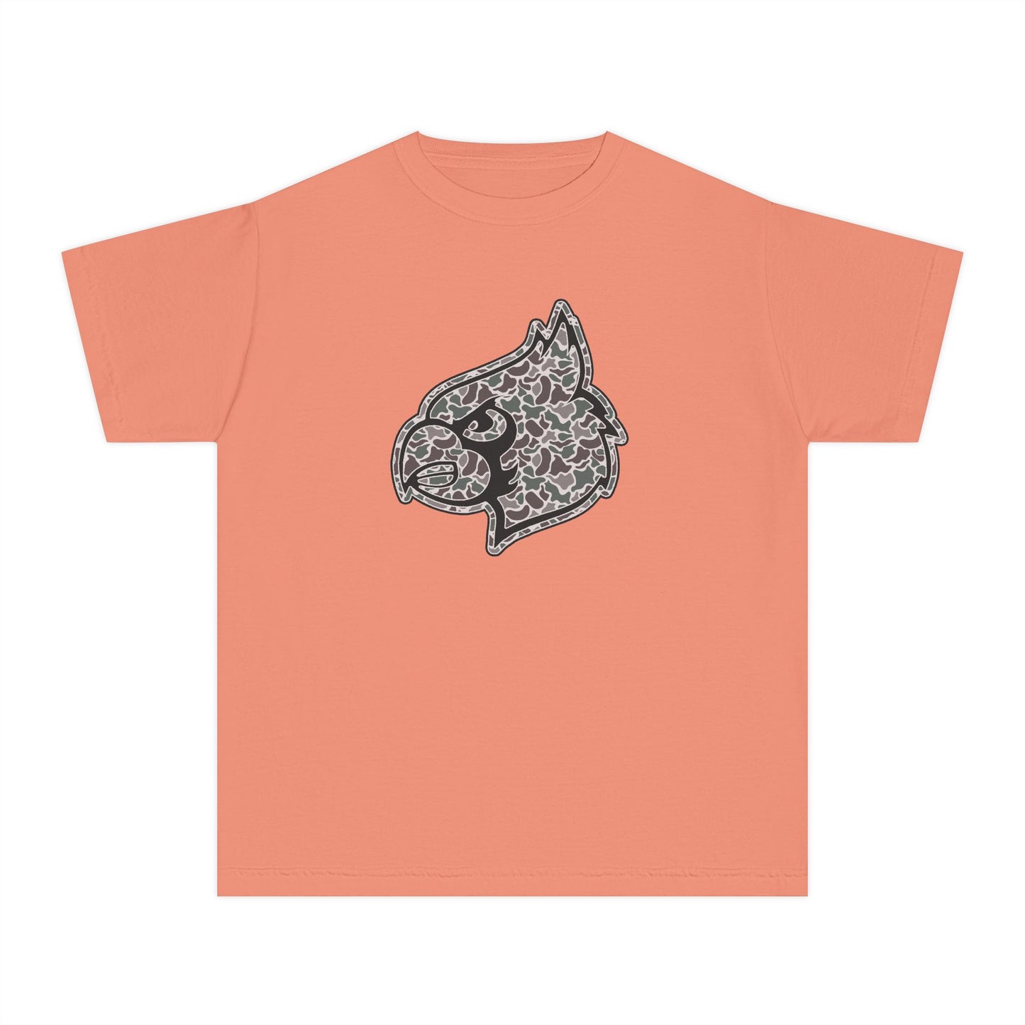 Old School Camo Cardinal - Youth Comfort Colors Tshirt