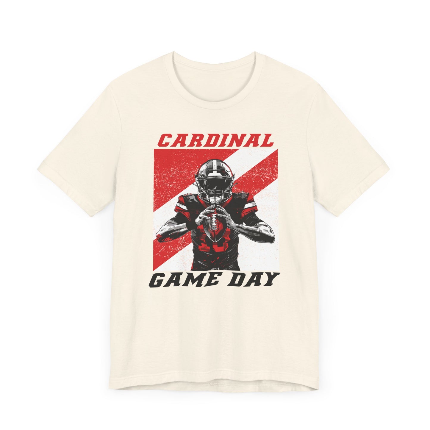 Cardinal Game Day Football - Bella + Canvas Short Sleeve Tee