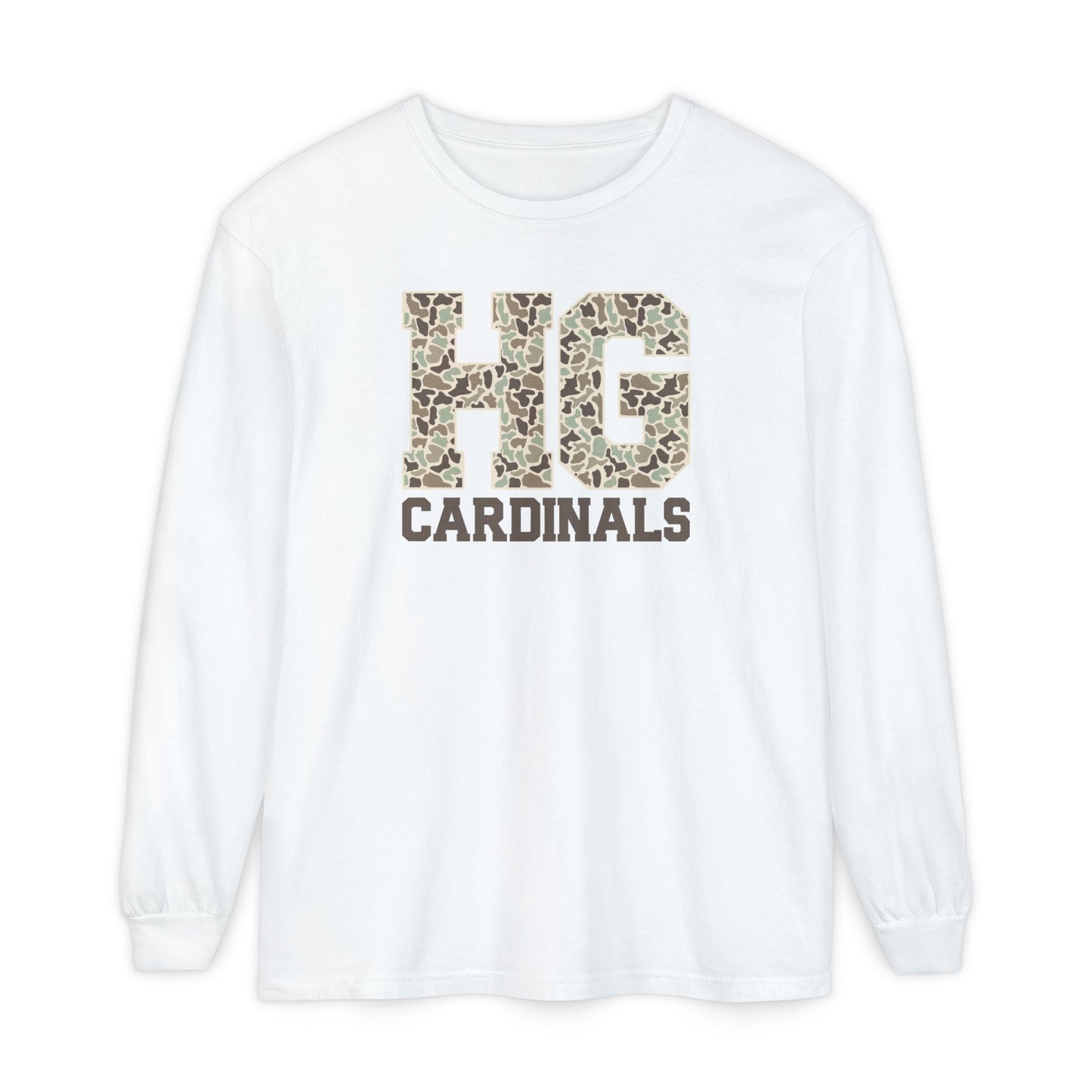 Old School Camo HG Cardinals - Comfort Colors Long Sleeve T-Shirt