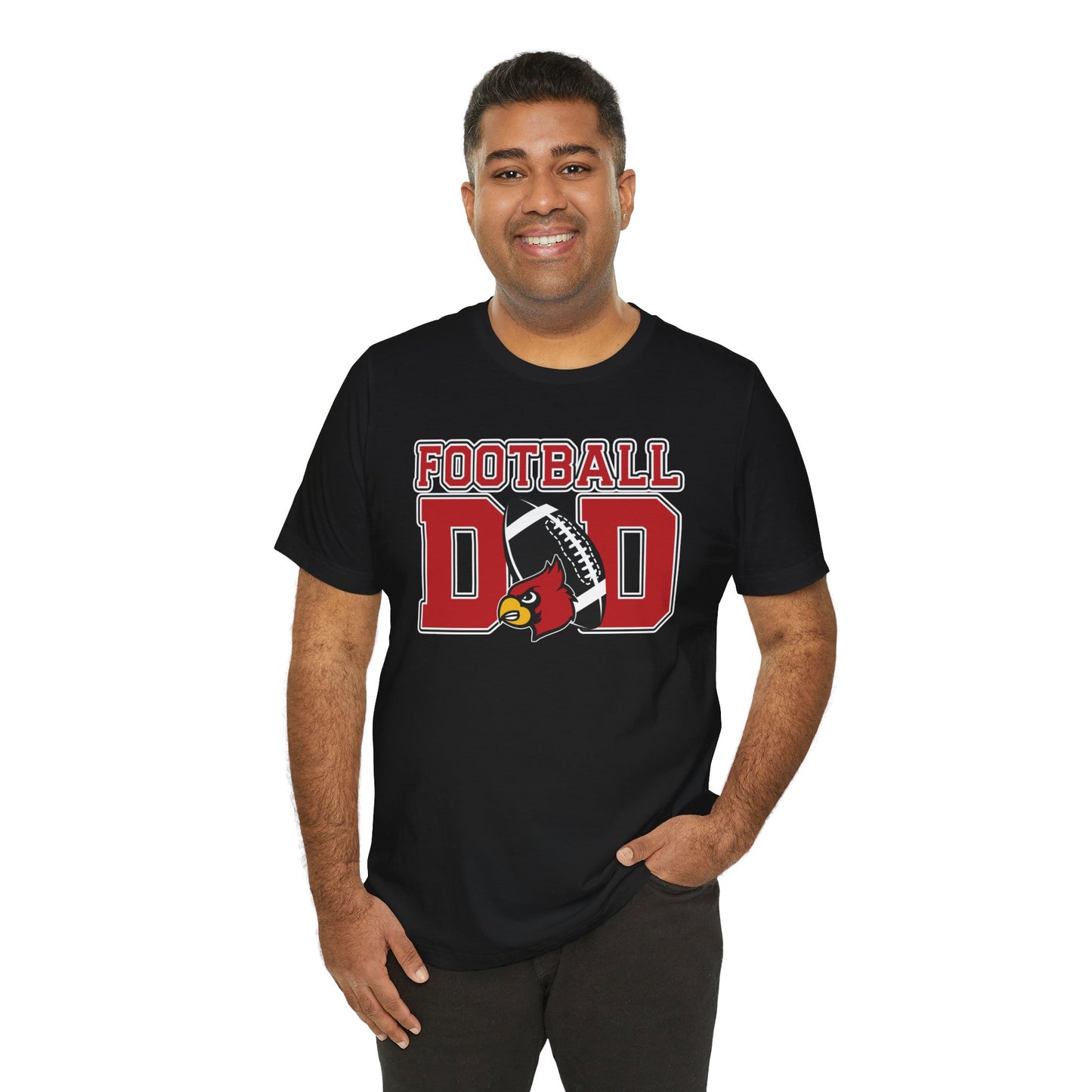 Football Dad Custom Player Name and Number - Bella + Canvas Short Sleeve Tee