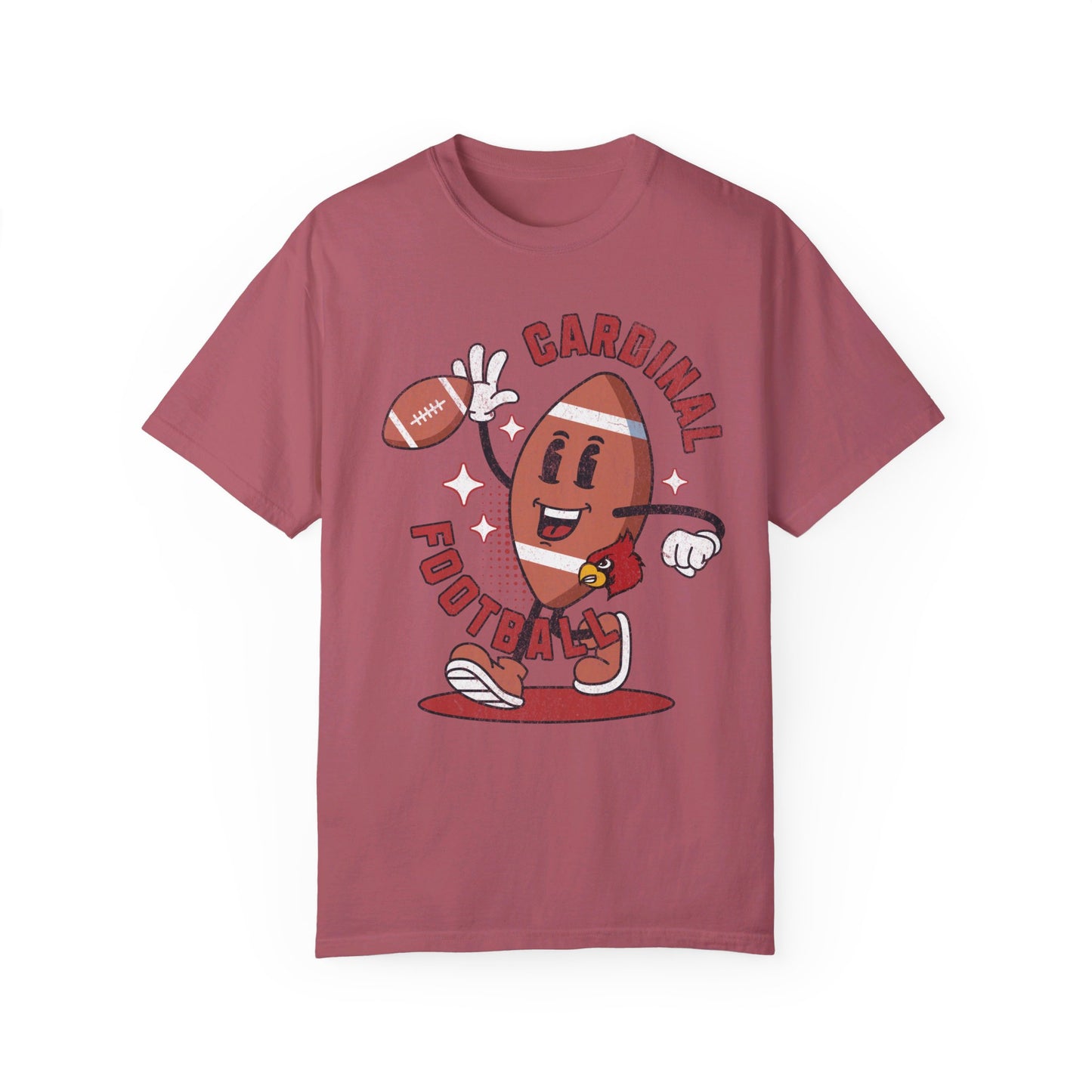 Retro Cardinal Football - Comfort Colors T-shirt