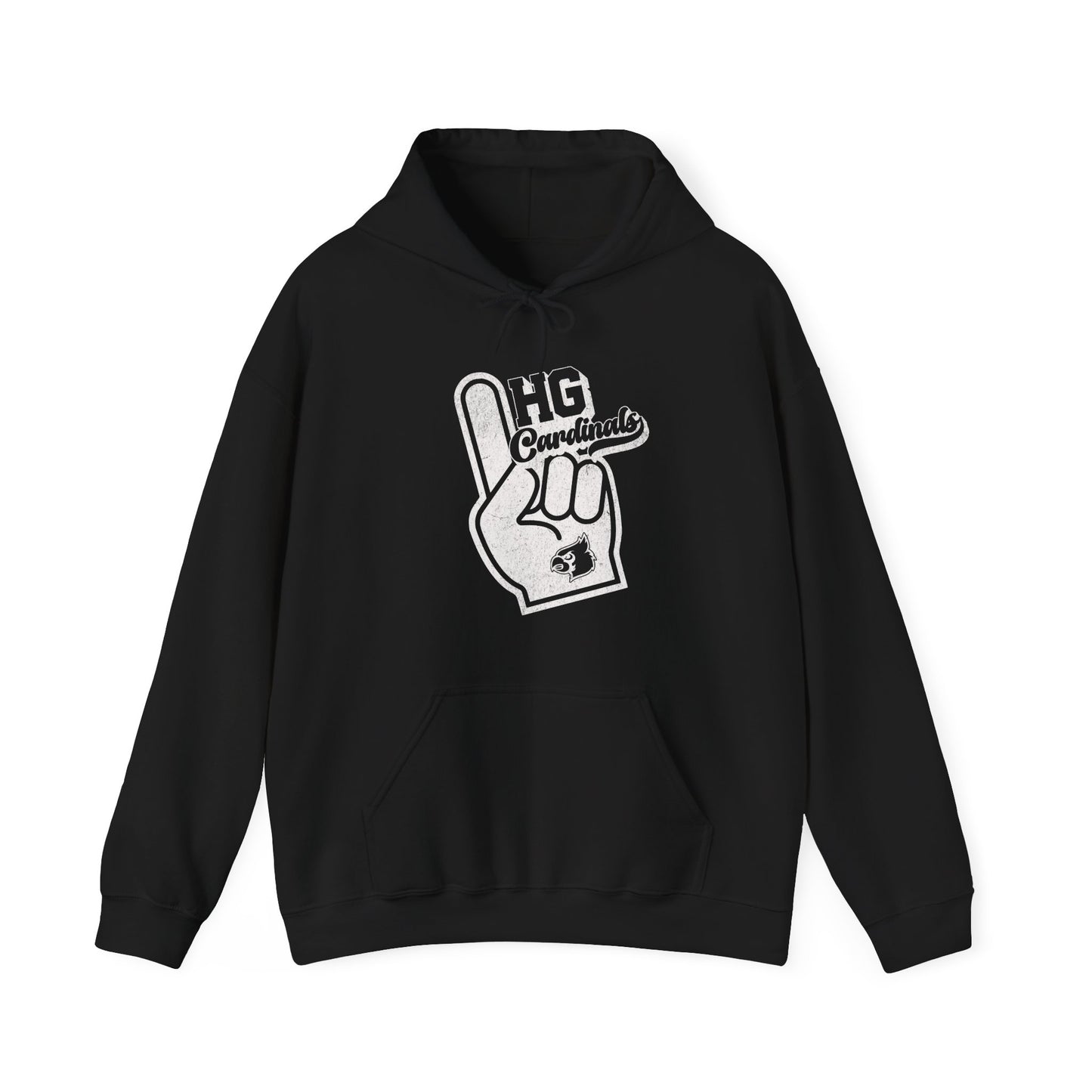 Vintage Foam Finger HG Cardinals - Unisex Heavy Blend™ Hooded Sweatshirt