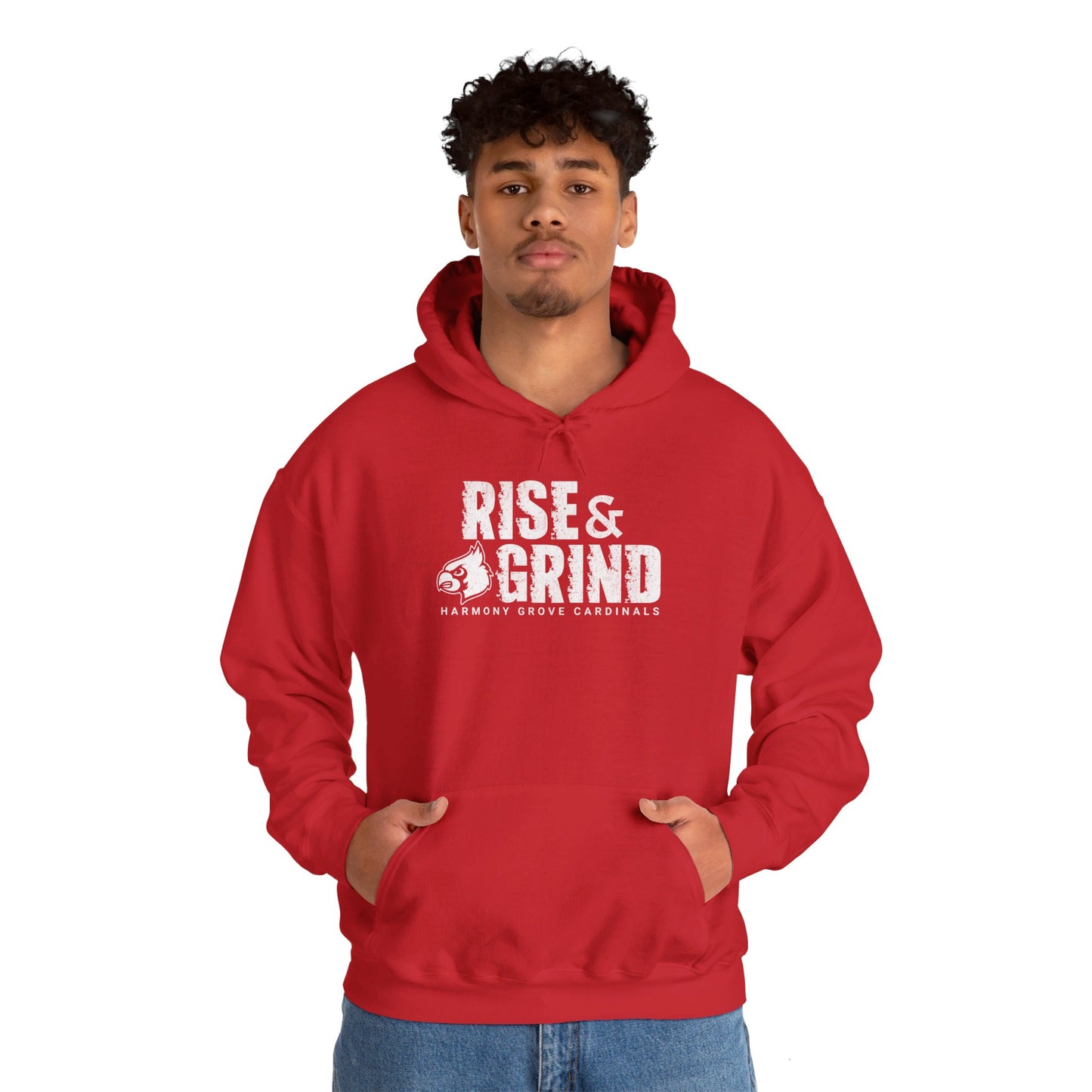 Vintage Cardinal Rise and Grind - Unisex Heavy Blend™ Hooded Sweatshirt