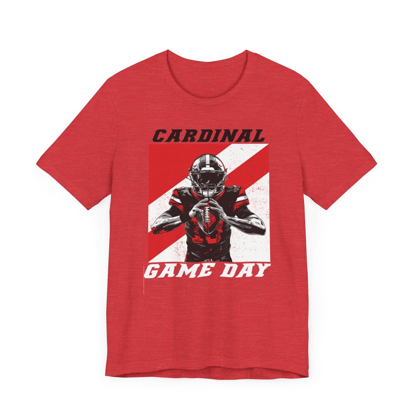 Cardinal Game Day Football - Bella + Canvas Short Sleeve Tee