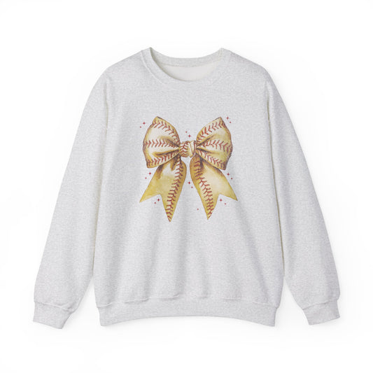 Game Day Softball Coquette Bow - Unisex Heavy Blend™ Crewneck Sweatshirt
