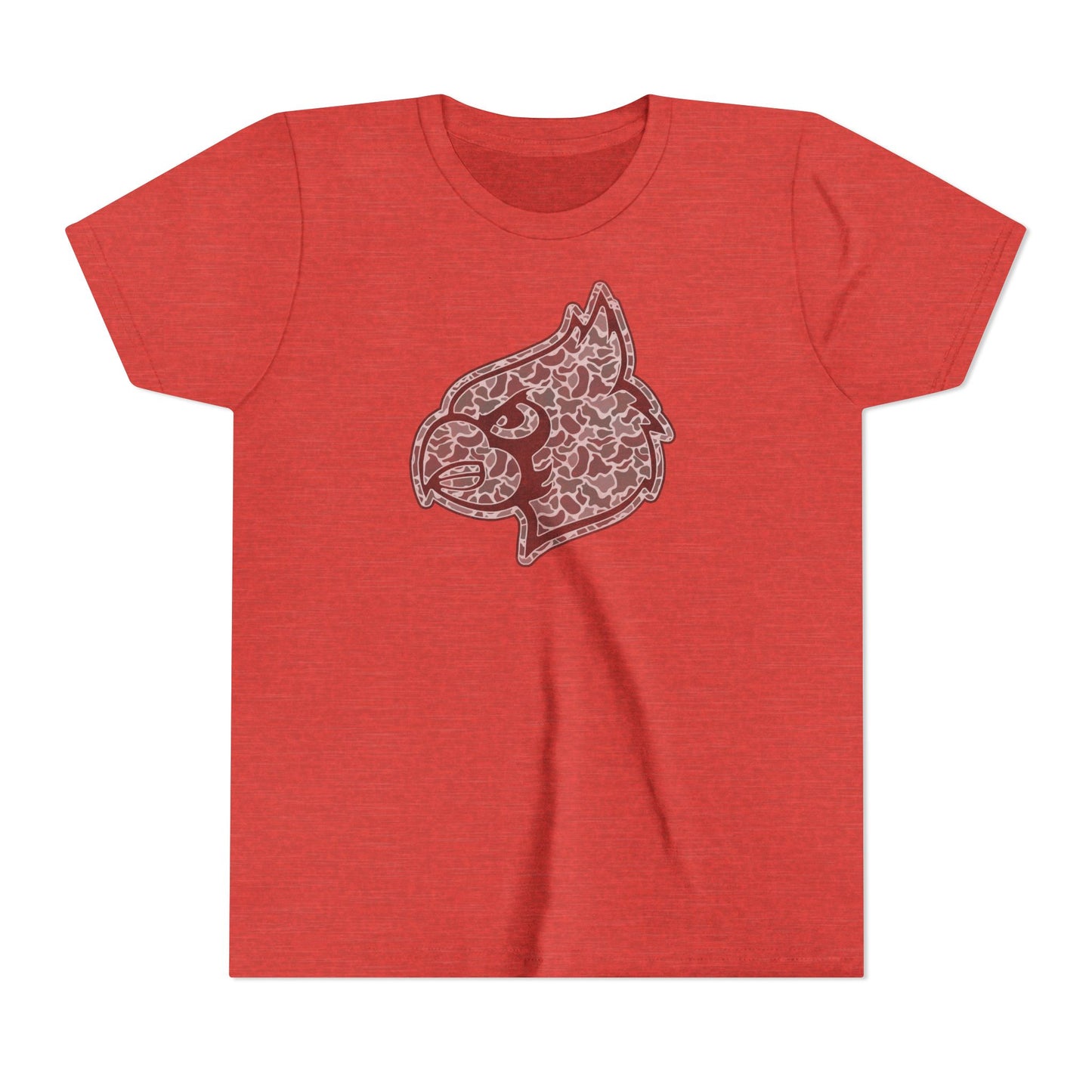 Old School Camo Cardinal - Bella + Canvas Youth Tee