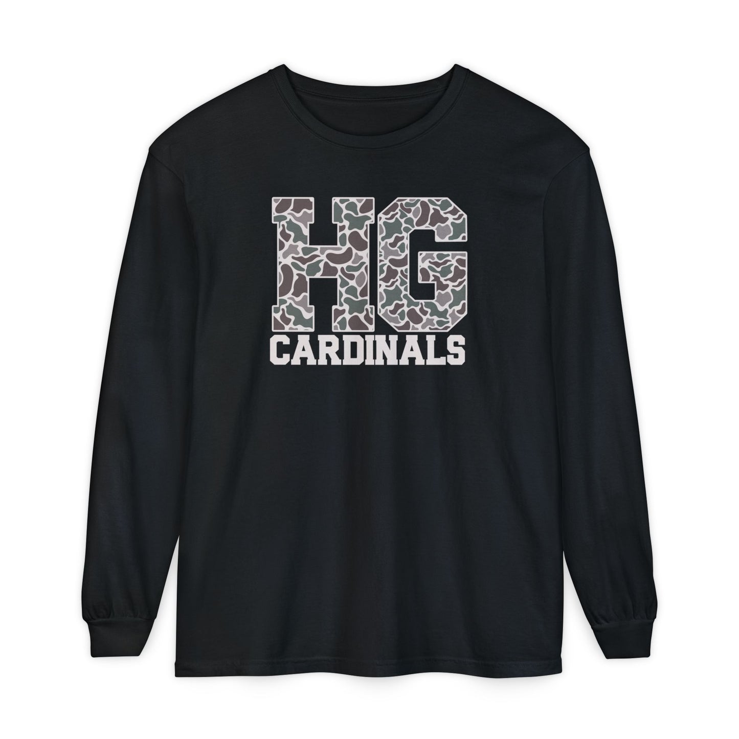 Old School Camo HG Cardinals - Comfort Colors Long Sleeve T-Shirt