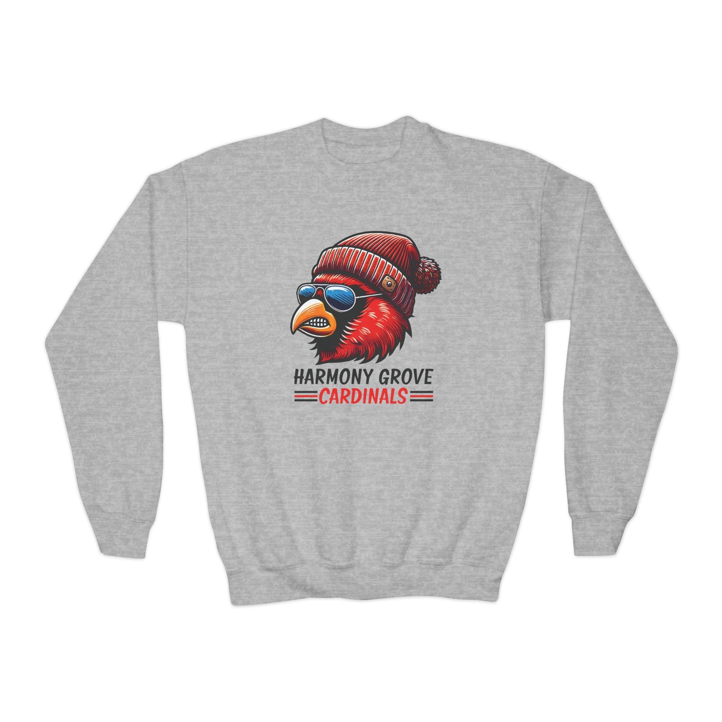 Hipster Harmony Grove Cardinal - Youth Crew Sweatshirt