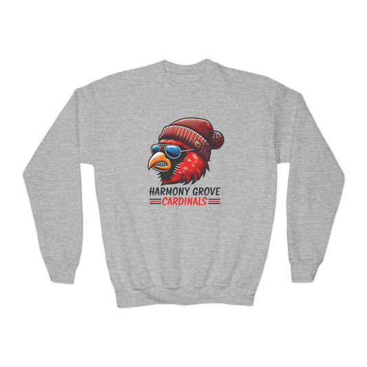 Hipster Harmony Grove Cardinal - Youth Crew Sweatshirt
