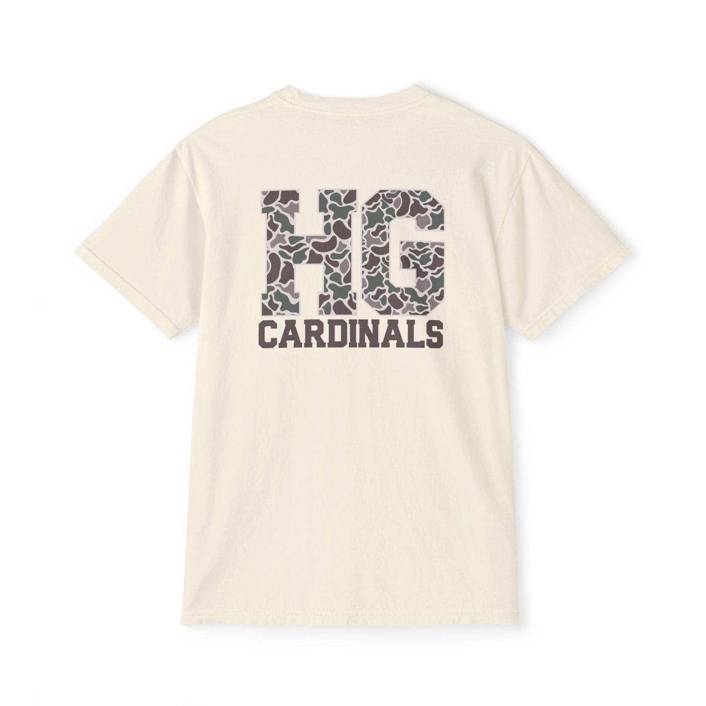 Unisex Pocket T-Shirt Cardinal + HG - Comfort Colors Tshirt