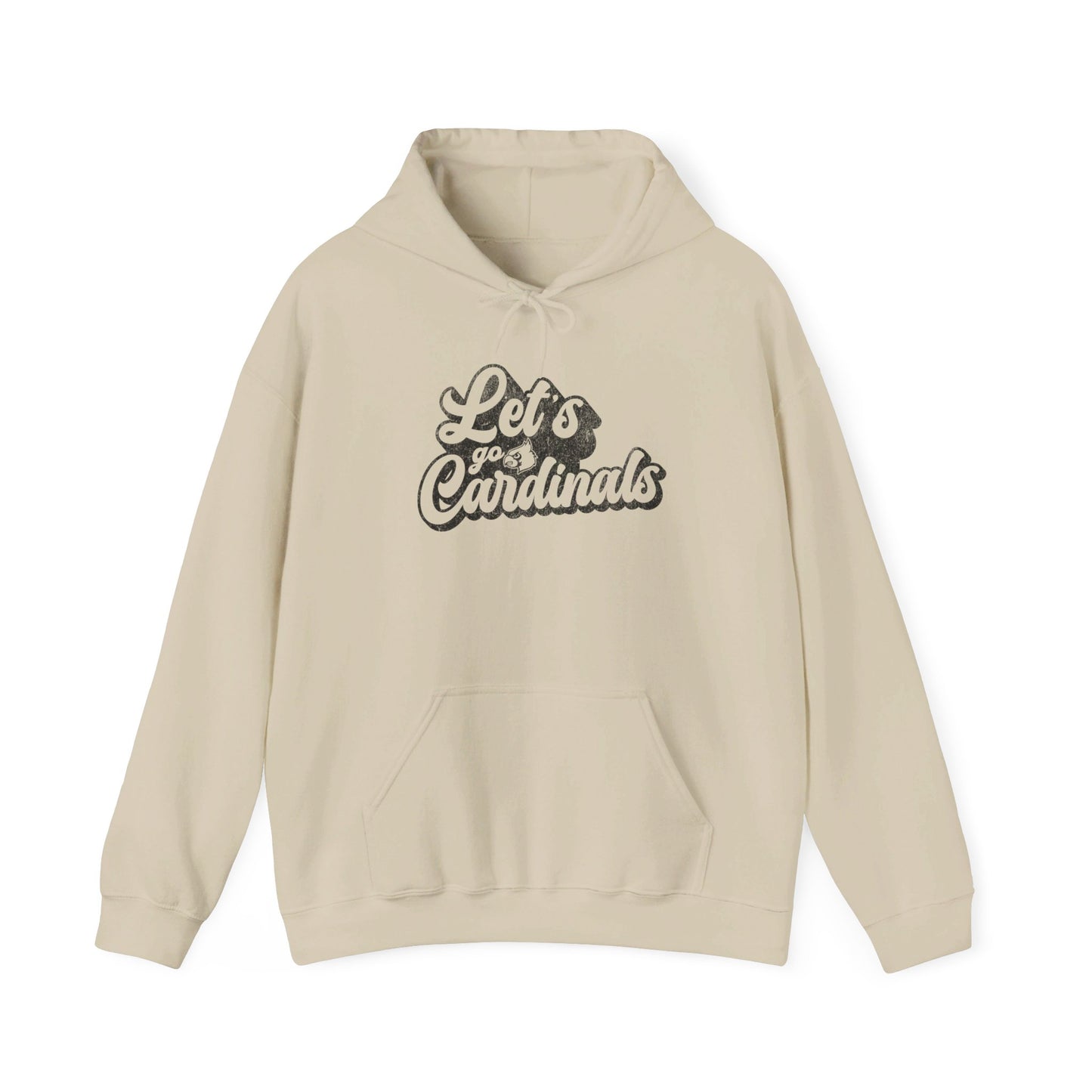 Vintage Let's Go Cardinals - Unisex Heavy Blend™ Hooded Sweatshirt