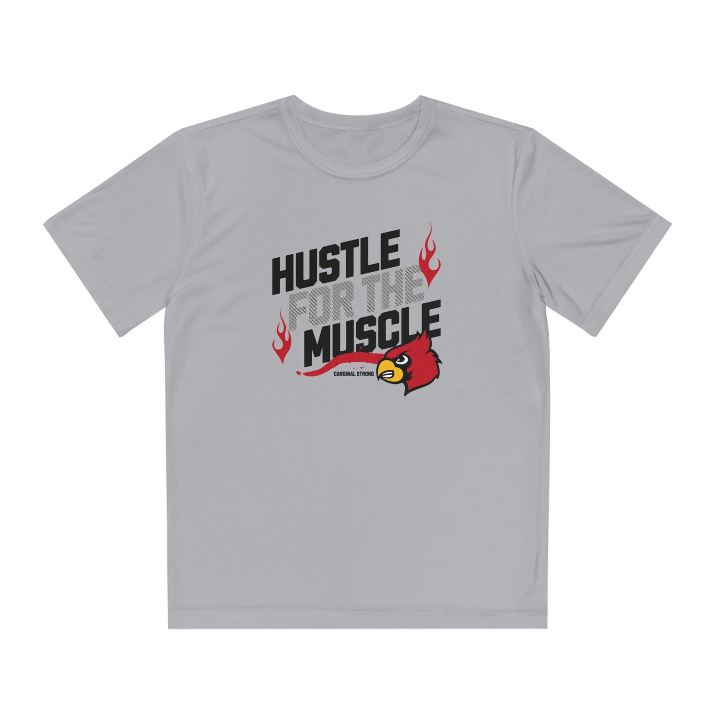 Hustle for the Muscle Cardinal - Youth Sport-Tek® Competitor™ Tee