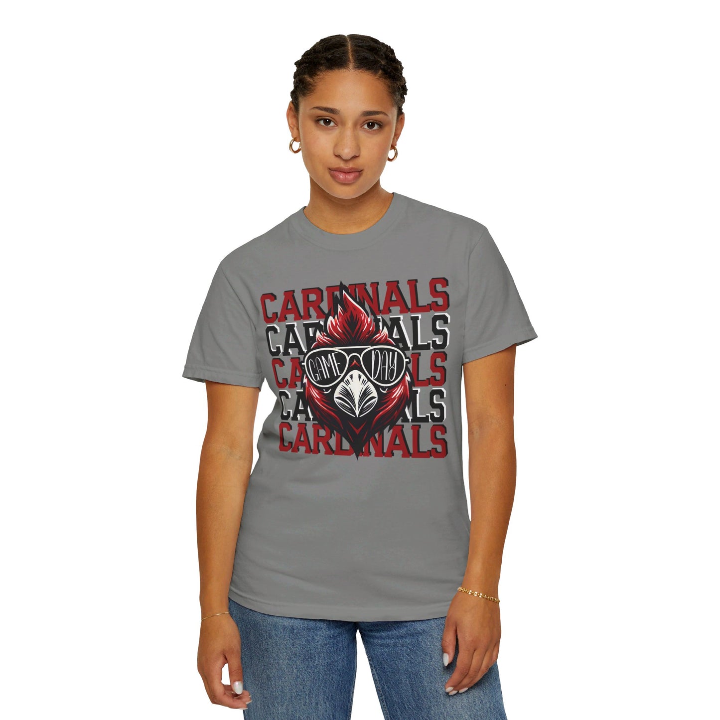 Cardinals Game Day Sunglasses - Comfort Colors T-shirt