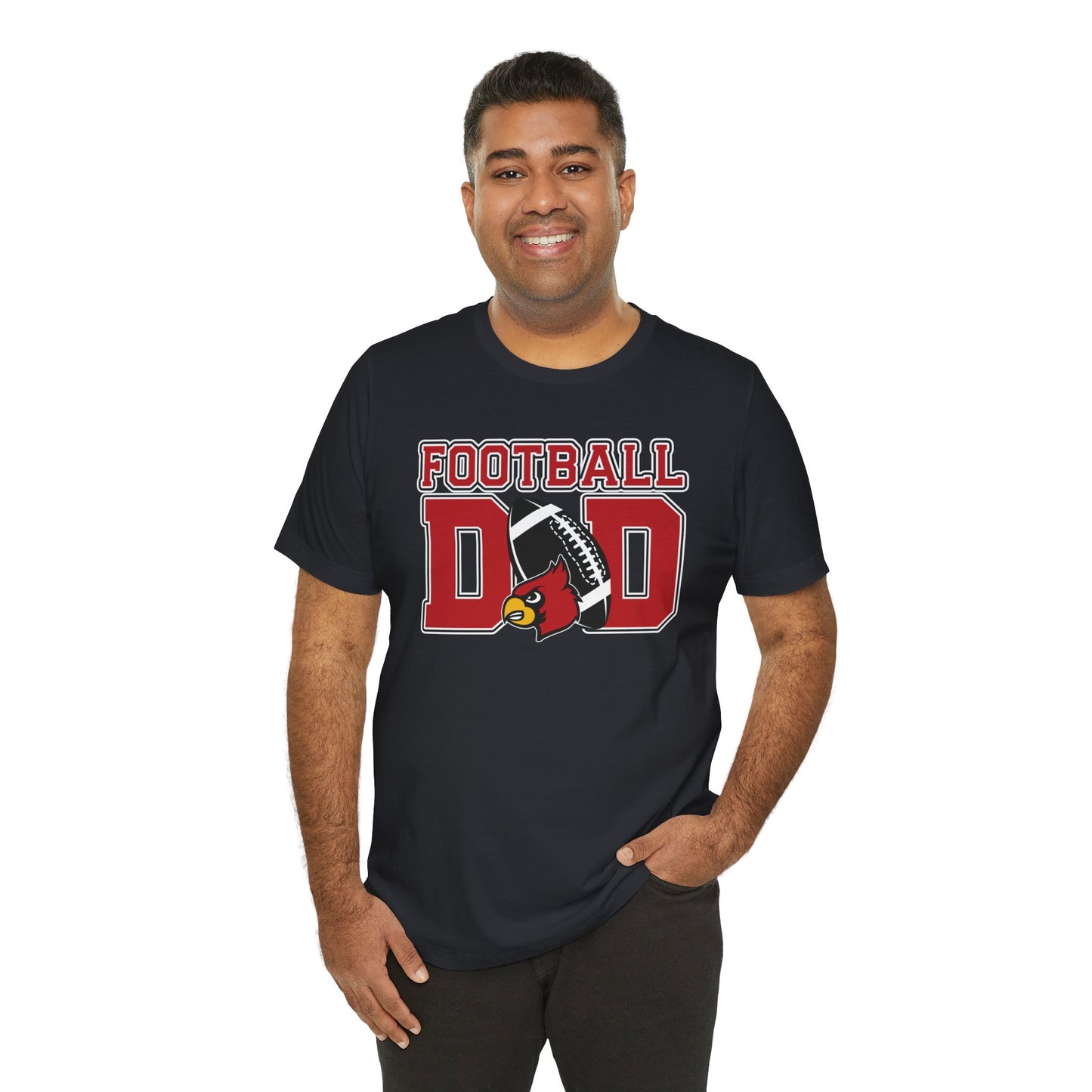 Football Dad Custom Player Name and Number - Bella + Canvas Short Sleeve Tee